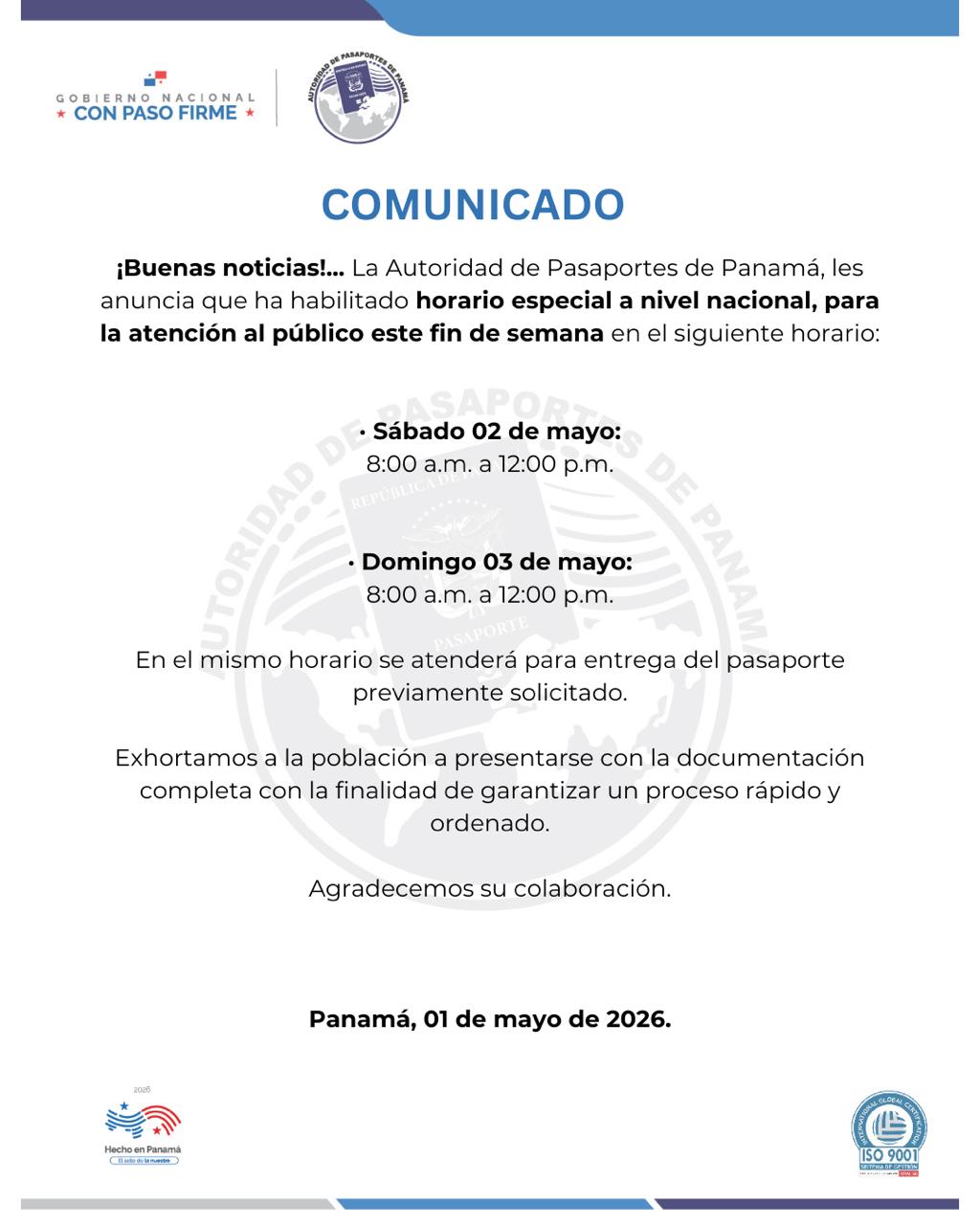 COMUNICADO